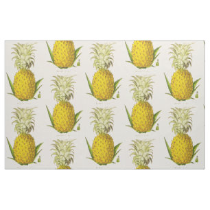Tropical Accent Vintage Botanical Queen Pineapple Fabric