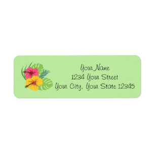 Tropical Address Label Return Address Label