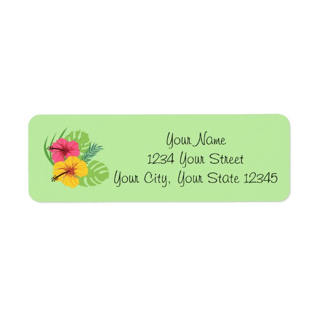 Tropical Address Label Return Address Label (Front)