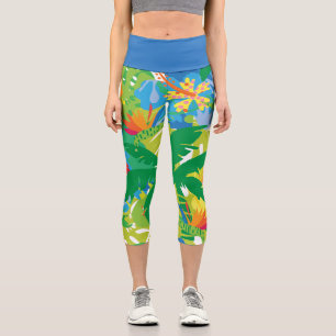 Tropical Adventure Capri Leggings