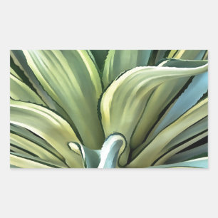 Tropical Agave Realism Art Rectangular Sticker