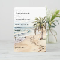 Tropical Aloha Coconuts Palm Tree Bridal Shower