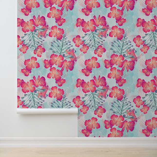 Tropical aloha print wallpaper (Application)
