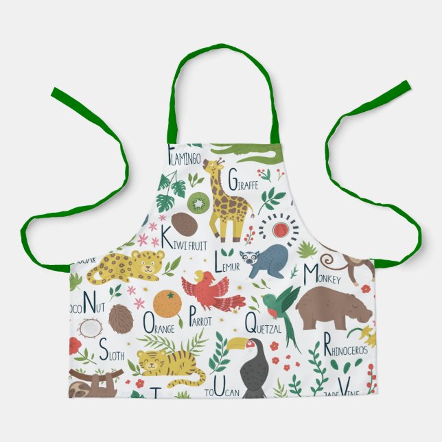 Tropical Alphabet for Children Apron (Front)