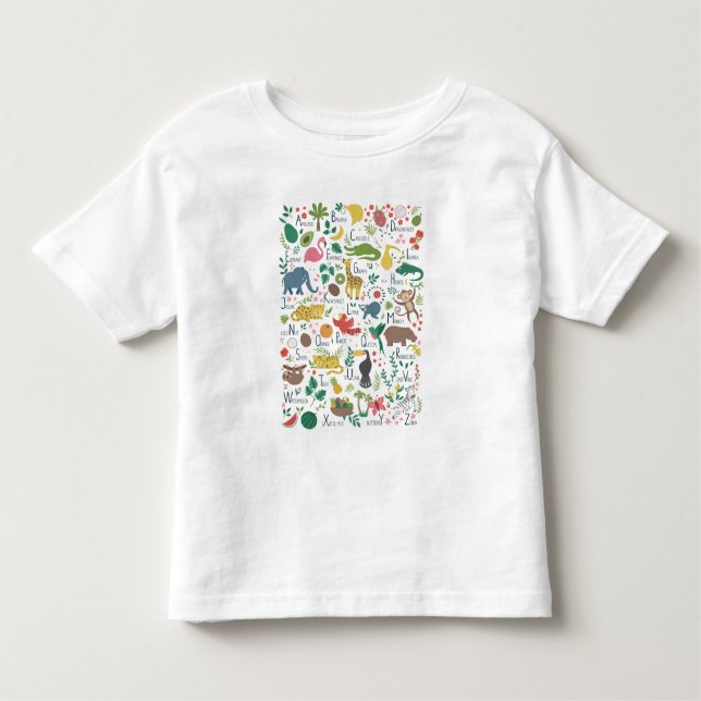 Tropical Alphabet for Children Toddler T-Shirt (Front)