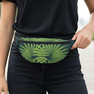 Tropical Amazonas Leaves Travel Bum Bags