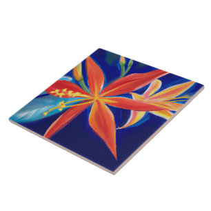 Tropical and Hawaiian art tile