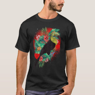 Tropical Animal Flowers Rainforest Bird Floral To T-Shirt