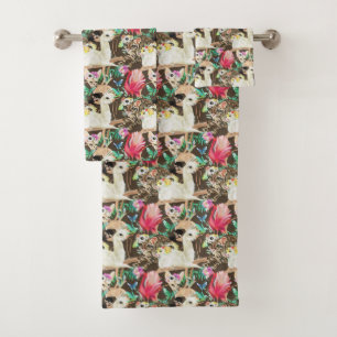 Tropical Animal Pattern Bath Towel Set