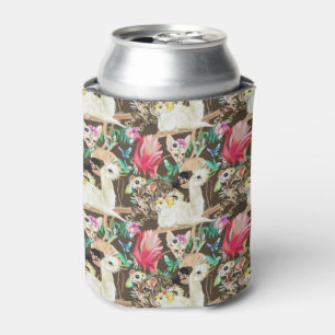 Tropical Animal Pattern Can Cooler