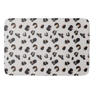 Tropical Animal Print and Greenery Series Design 1 Bath Mat