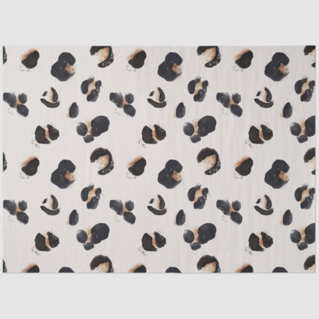 Tropical Animal Print and Greenery Series Design 1 Tissue Paper (Front)