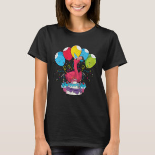 Tropical Animal Zoo Bird Birthday Party Pink Fla T-Shirt