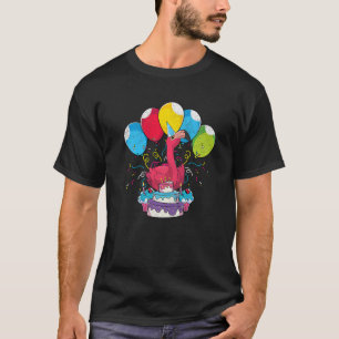 Tropical Animal  Zoo Bird Birthday Party Pink Flam T-Shirt