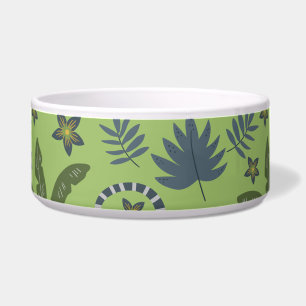 Tropical animals seamless pattern green and grey