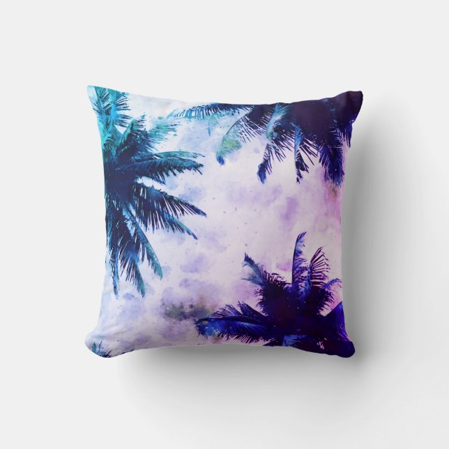 *~* Tropical AP25 Exotic Beach Palm Tree Cushion (Front)