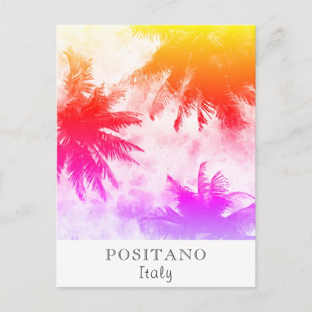 ** Tropical AP25 Travel Personalise -  Palm Leaf Postcard (Front)
