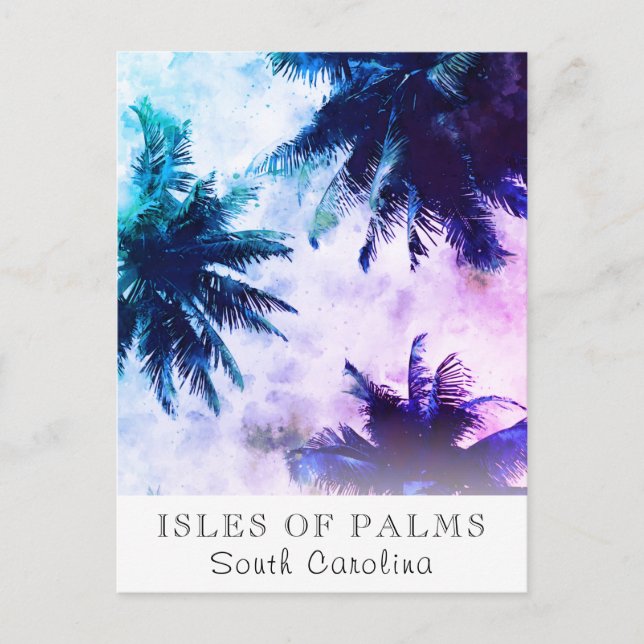 *~* Tropical AP25 Travel Personalise - Palm Tree Postcard (Front)