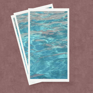 Tropical Aqua Blue Rippling Water Napkin