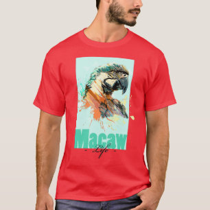 Tropical Aquarell Macaw Parrot Life T-Shirt