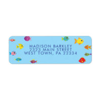 Tropical Aquarium Fish Kid's Return Address Label