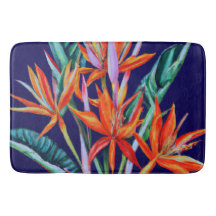 Tropical art  bath mat