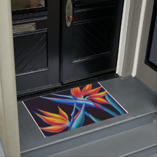 Tropical art door mat