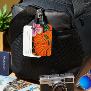 Tropical art luggage tag