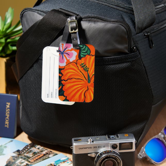 Tropical art luggage tag (Front & Back)