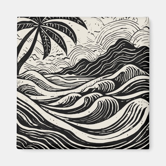 Tropical art magnet (Front)