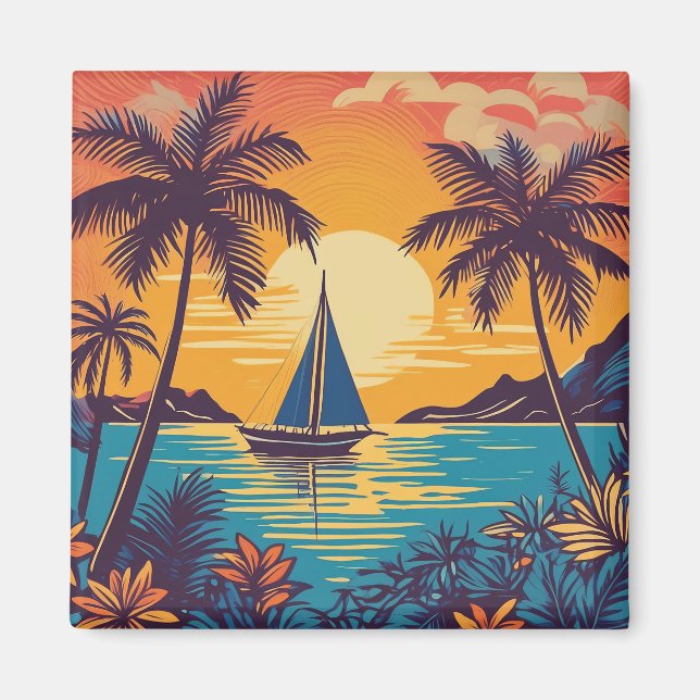 Tropical art magnet (Front)