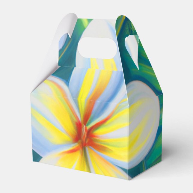 Tropical art party favour box (Front Side)