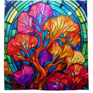 Tropical art  shower curtain