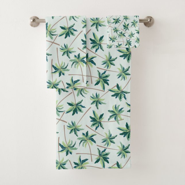 Tropical Australian Foxtail Palm Bath Towel Set (Insitu)