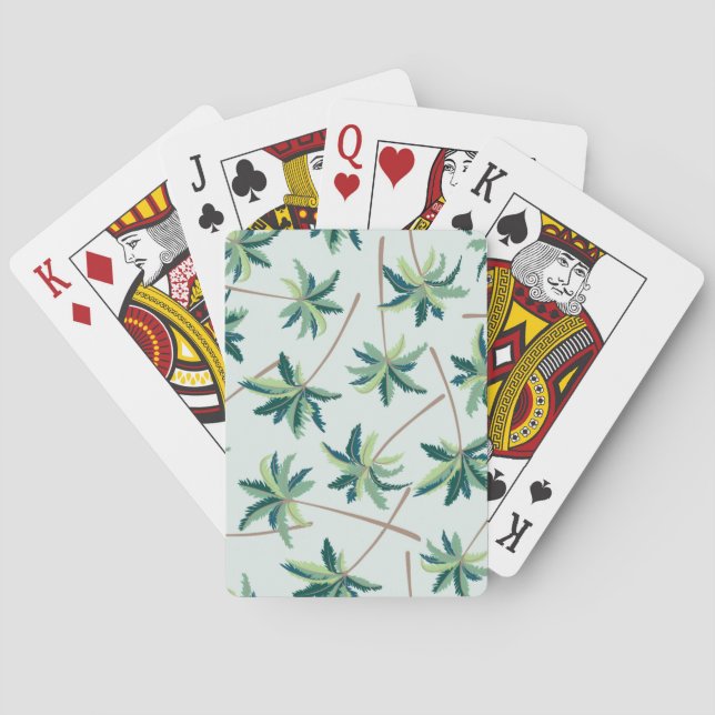 Tropical Australian Foxtail Palm Playing Cards (Back)