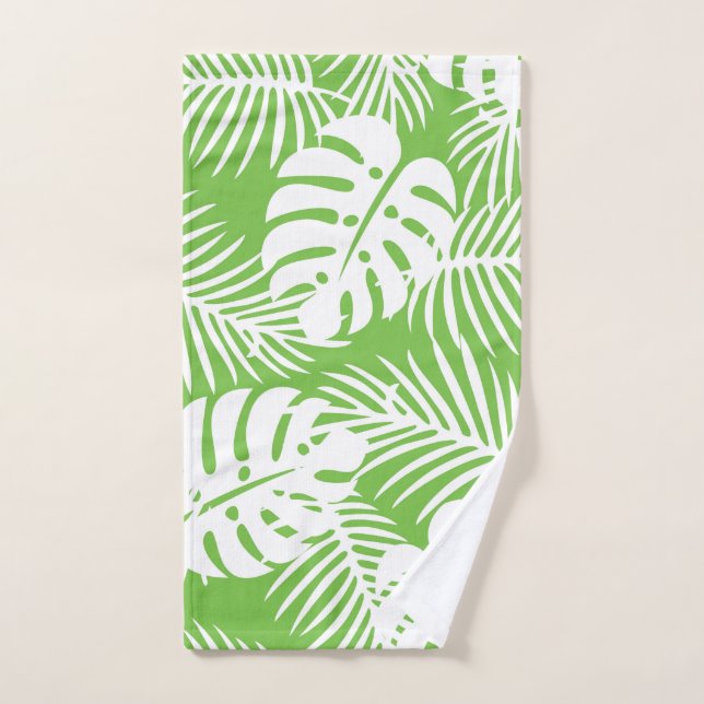 Tropical autumn, summer leaf patterns hand towel (Hand Towel)