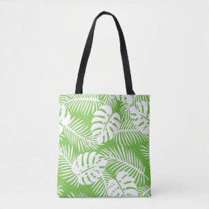 Tropical autumn, summer leaf patterns tote bag