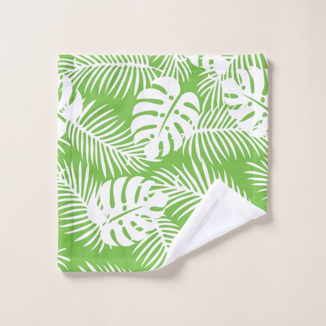 Tropical autumn, summer leaf patterns wash cloth (Wash Cloth)