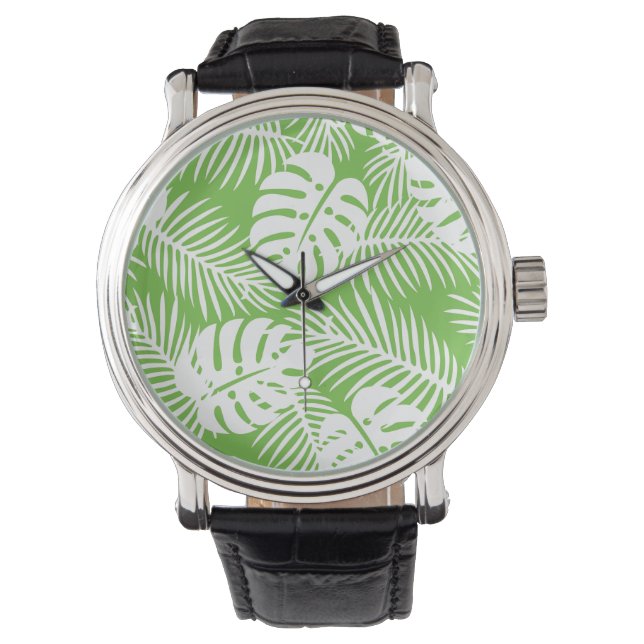 Tropical autumn, summer leaf patterns watch (Front)