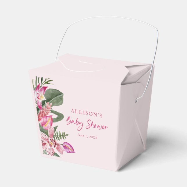 Tropical Baby Shower Favour Box (Front Side)