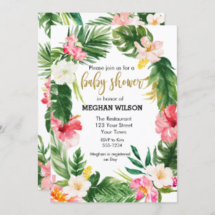 Tropical Baby Shower Invitation