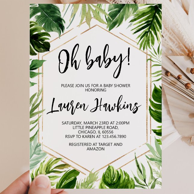 Tropical Baby Shower Invitation (Creator Uploaded)