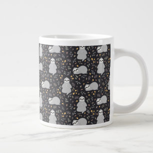 Tropical Baby Sloth Pattern Large Coffee Mug