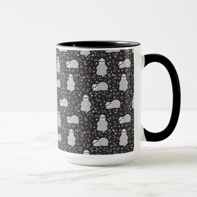 Tropical Baby Sloth Pattern Mug (Right)
