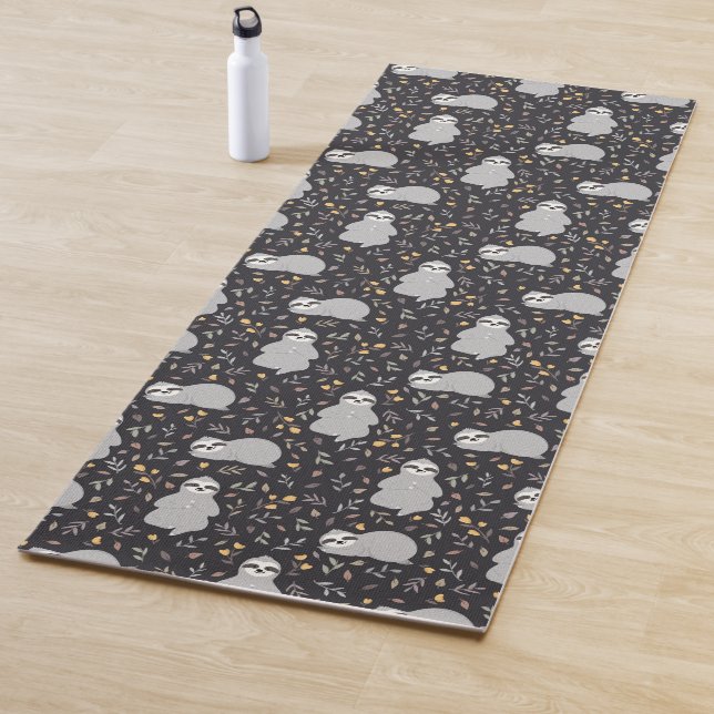 Tropical Baby Sloth Pattern Yoga Mat (In Situ)