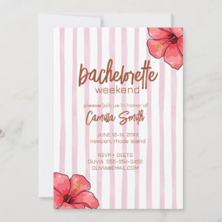 Tropical Bachelorette Party Weekend Invitation