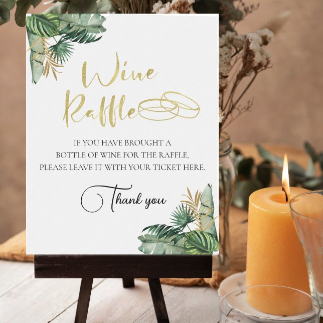 Tropical Bachelorette Wine Raffle Table Sign (Creator Uploaded)