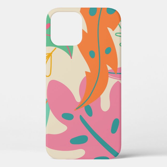 Tropical background with jungle plants. Palm leave Case-Mate iPhone Case (Back)