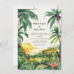 Tropical Bali Wedding Invite