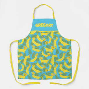 Tropical Banana Dogs Cute Patterned Apron